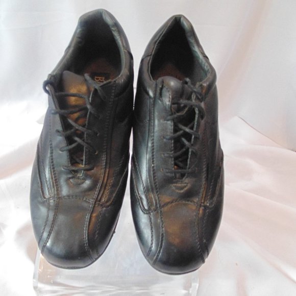 Borelli Other - Borelli Leather Mens Shoes Size 9 Black Lace Up Derby Almond Toe Dress Shoes